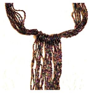 Necklace and Earrings Set Purples, Blues, & Greens